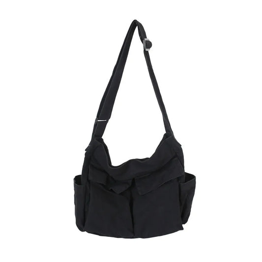 Workwear Canvas Shoulder Bag Large Capacity Retro Messenger Bag New Student Class Messenger Bag